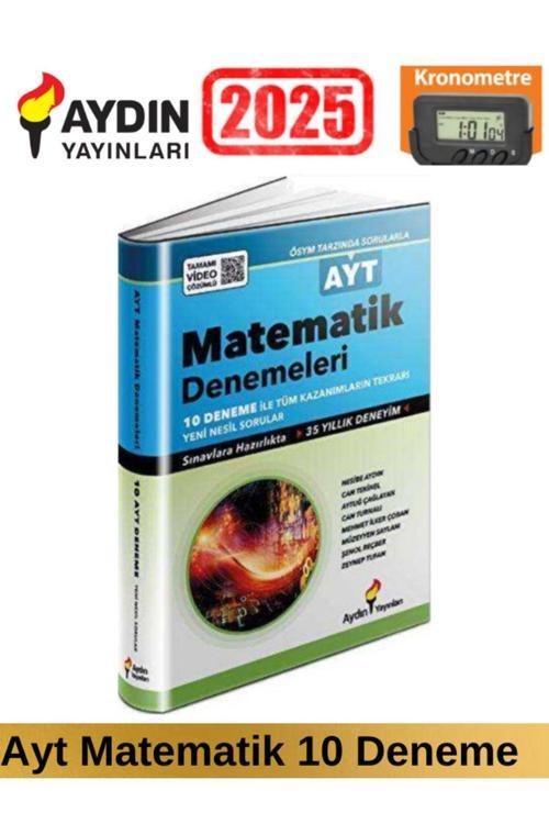 Aydın 2025 Ayt Matematik 10 Adet  Video Çözümlü Branş Deneme+Kronometre