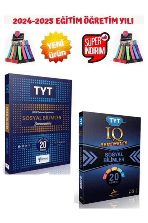 Paraf IQ 2025 Tyt Sosyal 20 Deneme+Toprak Yayınları 2025 Tyt Sosyal 20 Deneme+Kalemlik