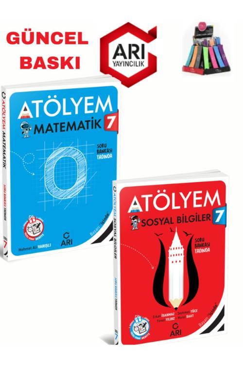 Arı Yayınları Güncel 7.Sınıf Atölyem Matematik-Sosyal Soru Bankası+Yazılı Eki+Kalemlik