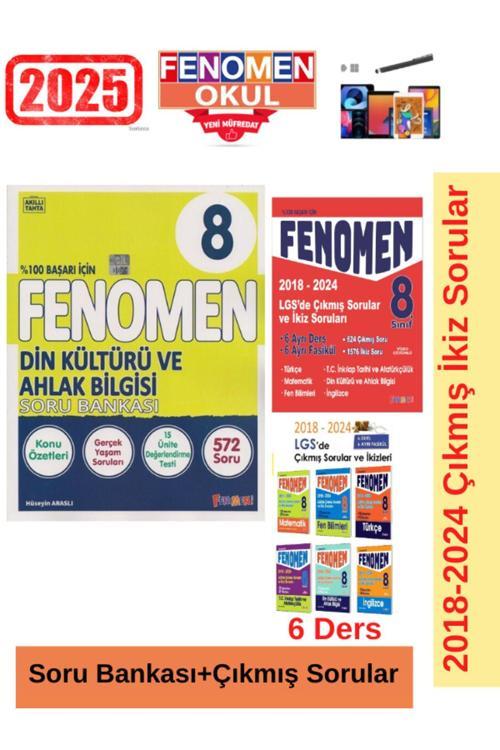 2025 8.Sınıf Din Kültürü 572 Soru Bankası+Lgs 2018-2024  Çıkmış İkiz Soru Seti+Kalem