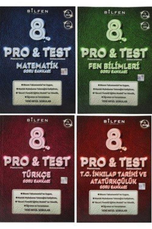 Bilfen 8.sınıf Lgs Pro&test 4'lü Yeni Nesil Soru Bankası Seti