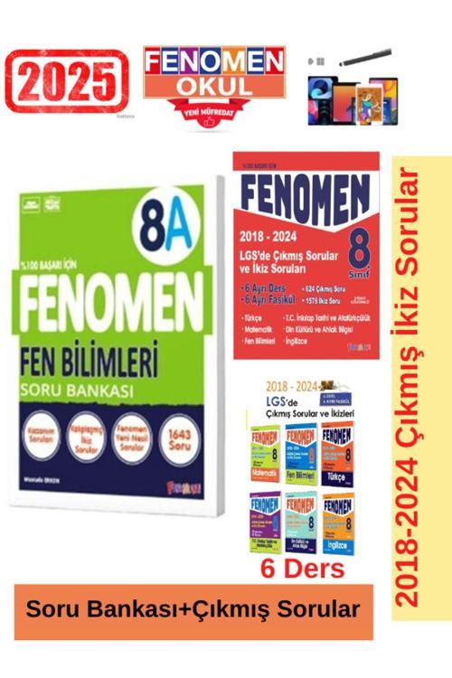 2025 8.Sınıf Fen(A)Kolay 1643 Soru-Soru Bankası+Lgs 2018-2024  Çıkmış İkiz Soru Seti+Kalem