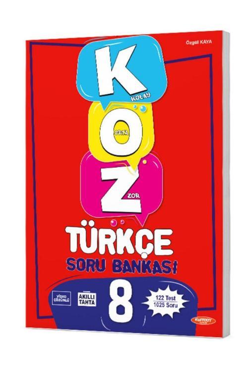 Kurmay Elt Yayınları 8.Sınıf Koz Serisi Türkçe Soru Bankası Kolay-Orta-Zor