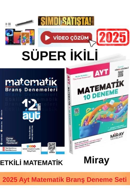 Etkili Matematik Ayt Matematik 12 Deneme+Miray Ayt Matematik 10 Deneme+Android Kalem