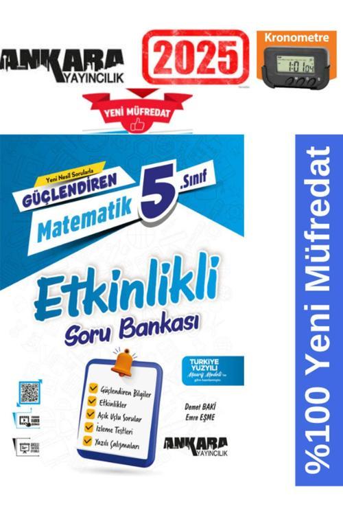 Güçlendiren 2025 5.Sınıf Matematik Etkinlikli Soru Bankası+Kronometre(Yeni Ürün)