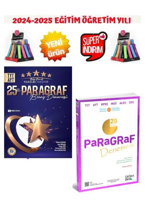 2025 Tyt-Ayt Yıldızlar Yarışıyor Paragraf 25 Li Deneme+345 Tyt-Ayt-Msü Paragraf 20 Deneme+Kalemlik
