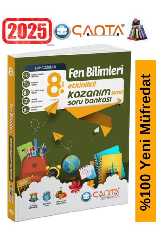 Çanta Yayınları 8.Sınıf Fen Bilimleri  Video Çözümlü Etkinlikli Soru Bankası+Kalemlik