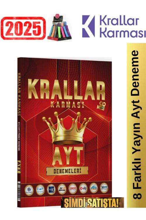 Krallar Karması 2025 Ayt Farklı 8 Yayın 8 Deneme(Yeni Ürün)+Lastikli Kalemlik