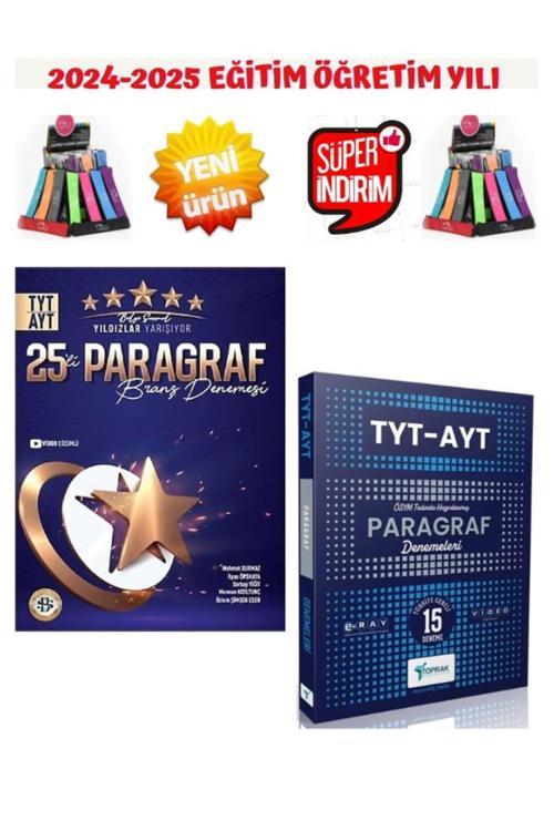 2025 Tyt-Ayt Yıldızlar Yarışıyor Paragraf 25 Li Deneme+Toprak Tyt-Ayt Paragraf15  Deneme+Kalemlik