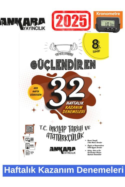 Güçlendiren 2025 8.Sınıf Lgs Kazandıran İnkilap Tarihi 32 Haftalık Branş Deneme +Kronometre
