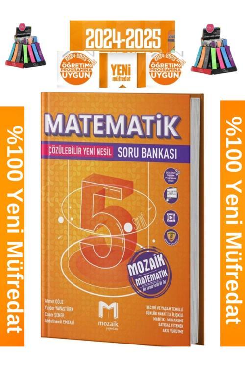 Mozaik Müfredat 5.Sınıf Matematik %100 Yeni Müfredat Soru Bankası+Kalemlik