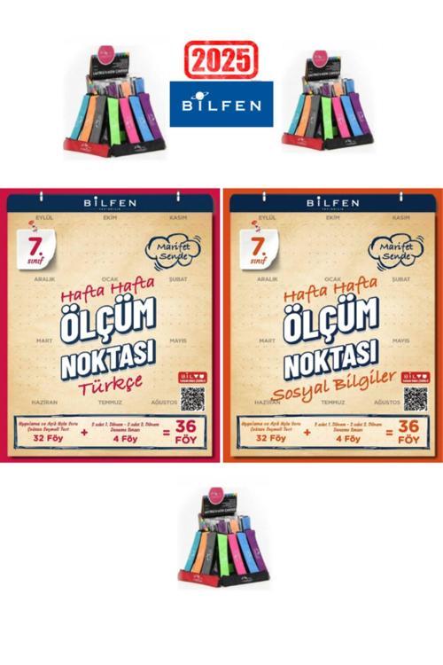 2025 7.Sınıf Türkçe-Sosyal  Hafta Hafta Ölçüm Noktası Uygulamalı Soru-Deneme Seti+Kalemlik