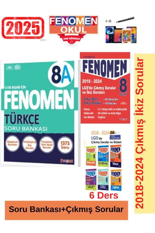 2025 8.Sınıf Türkçe(A)Kolay 1373 Soru-Soru Bankası+Lgs 2018-2024  Çıkmış İkiz Soru Seti+Kalem