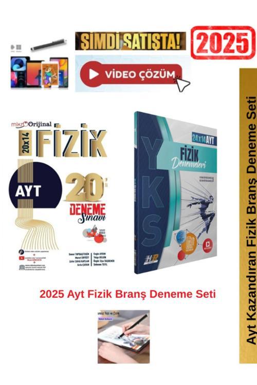 Mikro Orijinal Ayt Fizik 20x14 lü Deneme+Hız ve Renk Ayt Fizik 24x14 Deneme Seti+Android Kalem