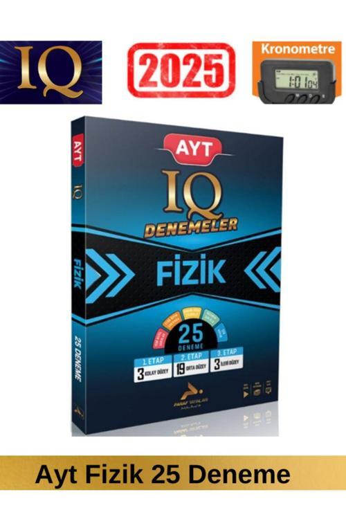 Paraf IQ 2025 Ayt Fizik 25 Adet  Video Çözümlü Branş Deneme+Kronometre