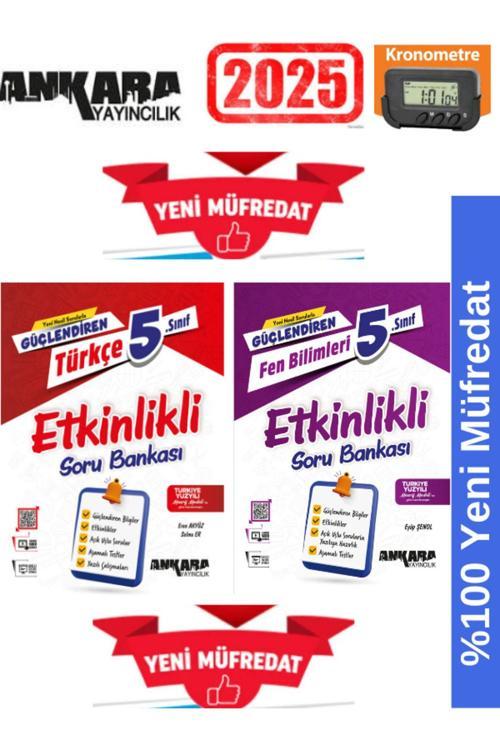 Güçlendiren 2025 5.Sınıf Türkçe-Fen Bilimleri  Etkinlikli Soru Bankası+Kronometre(Yeni Ürün)