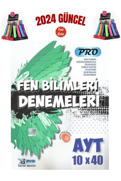 Güncel Ayt Pro Fen Bilimleri Pro 10 x 40 (400 Soru)Video Çözümlü Denemeleri+Kalemlik