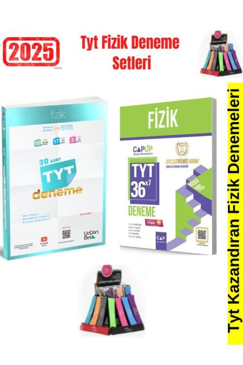 2025 Tyt Fizik 30 Adet Deneme+Çap Tyt Fizik 36 Adet Deneme Seti+Kalemlik(Tırtıl Kitap)+Kalemlik
