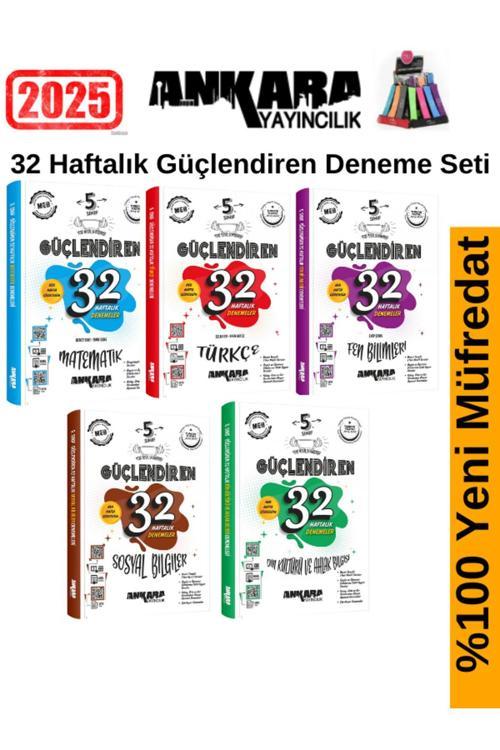 Ankara 5.Sınıf Güçlendiren  5 Kitap (M-T-F-S-D)32 Haftalık Deneme Seti+Kalemlik