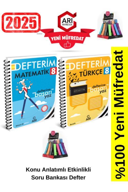 Arı Yayınları 2025 8.Sınıf Matematik-Türkçe Konu Anlatımlı Etkinlik Soru Bankası+Kalemlik