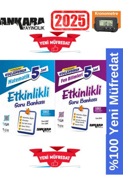 Güçlendiren 2025 5.Sınıf Matematik-Fen Etkinlikli Soru Bankası+Kronometre(Yeni Ürün)