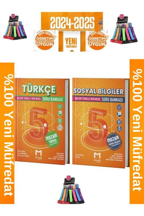 Mozaik Müfredat 5.Sınıf Türkçe-Sosyal%100 Yeni Müfredat Soru Bankası+Kalemlik