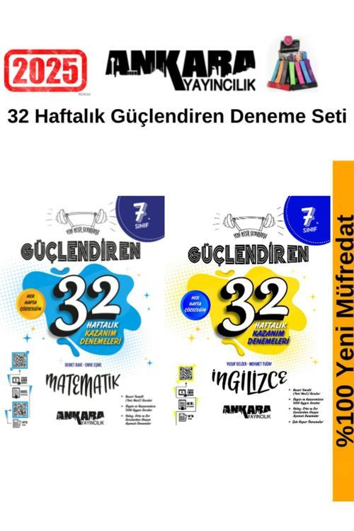 Ankara 7.Sınıf Güçlendiren Matematik-İngilizce 32 Hafta Deneme Seti+Kalemlik