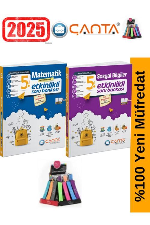 Çanta Yayınları 5.Sınıf Matematik-Sosyal Video Çözümlü Etkinlikli Soru Bankası+Kalemlik