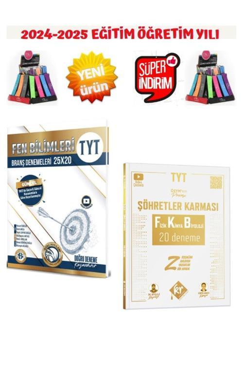 2025 Tyt Fen Bilimleri 25x20 Deneme+Kr Şöhretler Karması Tyt Fen(F-K-B)20Deneme+Kalemlik