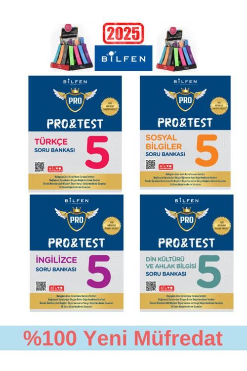 Güncel Protest 5.Sınıf %100 Yeni Türkçe-Sosyal-İngilizce-Din Soru Bankası Seti+Kalemlik