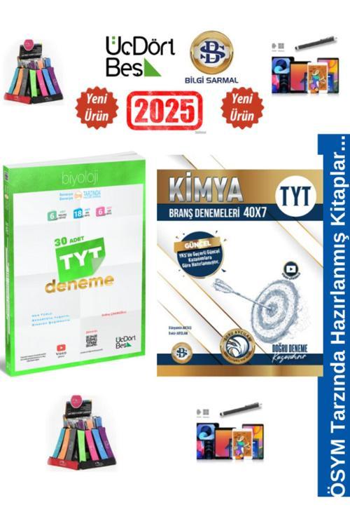 2025 Tyt Kimya(40x7)Deneme+Üç Dört Beş Tyt Biyoloji(30)Deneme+Kalem+Kalemlik