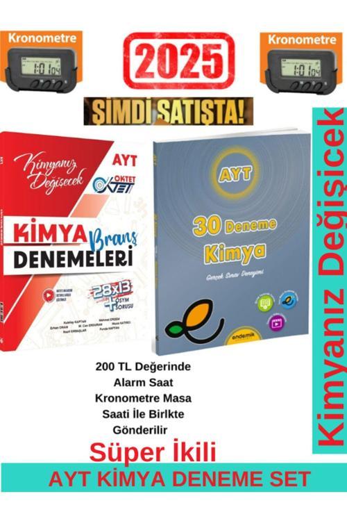 Oktet 2025 Ayt Kimya 28x13 Deneme+Endemik Ayt Kimya 30 Deneme Seti+Kronometre