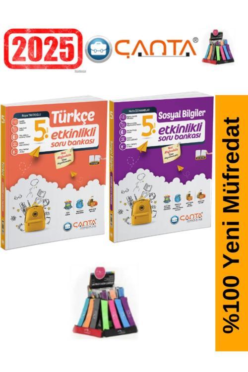 Çanta Yayınları 5.Sınıf Türkçe-Sosyal Video Çözümlü Etkinlikli Soru Bankası+Kalemlik