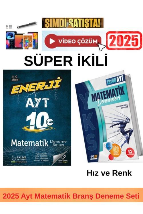 2025 Enerji Ayt Matematik 10x40 Deneme+Hız Ve Renk Ayt Matematik 12x40 Deneme+Kalem