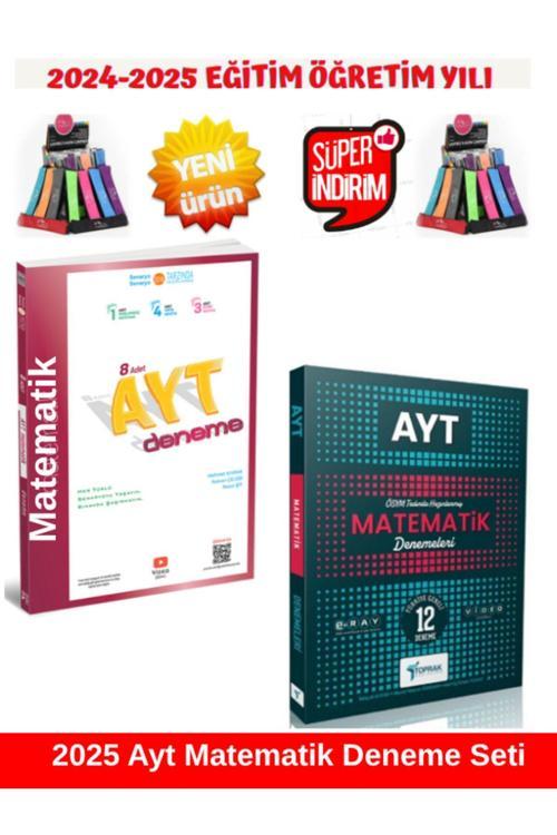 2025 Ayt Matematik 8'li Deneme+Toprak Ayt 2025 Matamatik 30 lu Deneme Seti+Kalemlik
