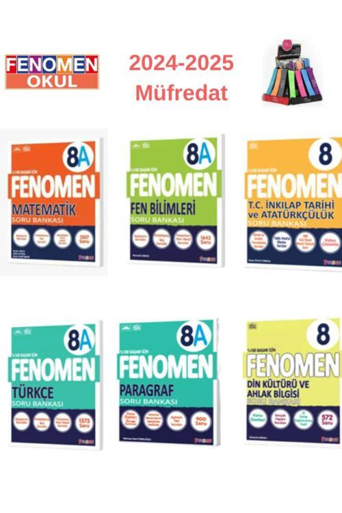 Güncel 8.Sınıf Matematik(A)+Fen(A)+ Türkçe(A)+Paragraf(A)+Inkılap Tarih+Din Kültürü+Kalemlik