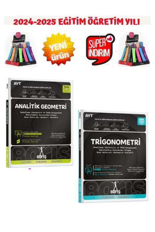 Üç Dört Beş Yayınları Barış Çelenk Güncel Ayt Trigonometri-Ayt Analitik Geometri Konu Anlatımlı Fasikül Set+Kalemlik