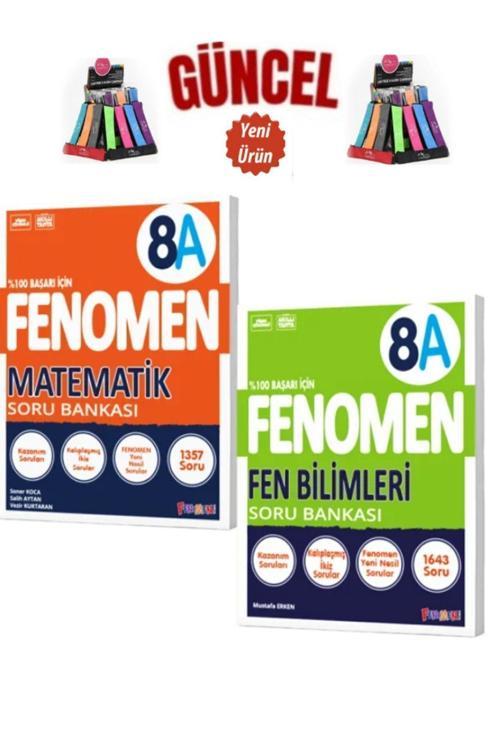 Güncel 8.Sınıf Matematik-Fen Bilimleri (A)1357-1643 Soru(Kolay)Soru Bankası Seti+Kalemlik