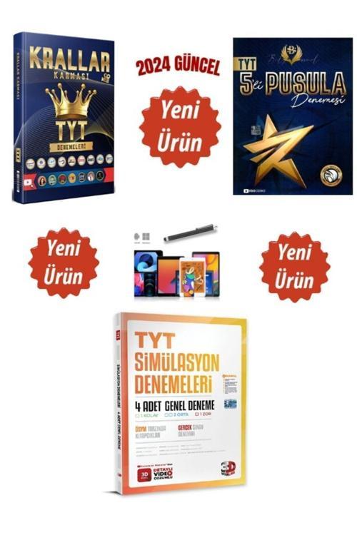2025 Güncel Tyt Krallarkarması 7 Deneme-sarmal Tyt Pusula 5 Deneme-3d Tyt 4 Genel Deneme Seti Kalem