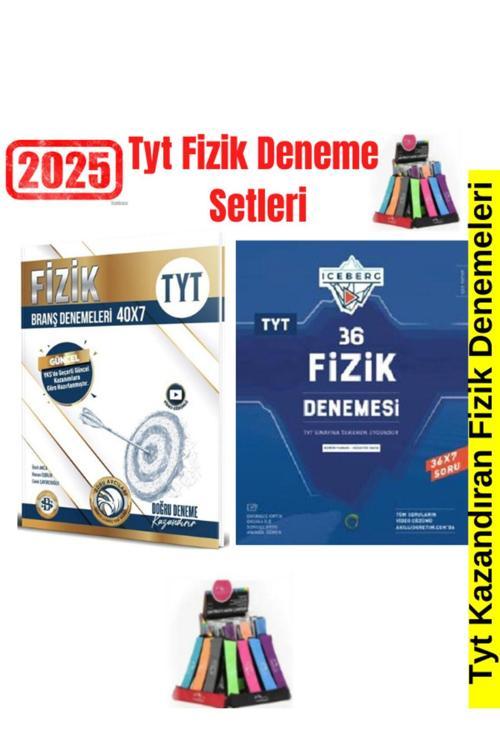 2025 Tyt Fizik 40 Adet Deneme+Okyanus Iceberg Fizik Tyt 36 Adet Deneme Seti+Kalemlik