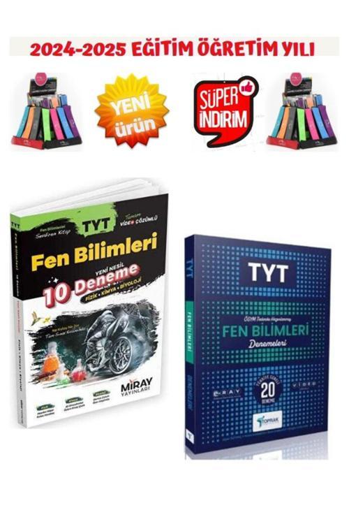 Toprak Tyt 2025 Fen 20 Deneme+Miray Tyt Fen Bilimleri 10 Deneme+Kalemlik