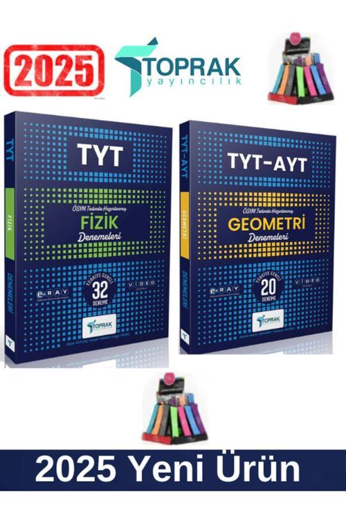 Toprak Yayınları 2025 Tyt Fizik32-TytAyt Geometri20 Deneme Seti+Kalemlik