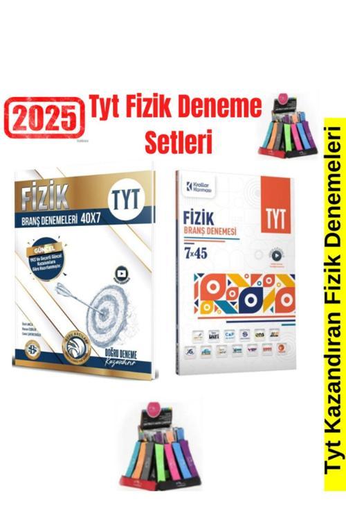 2025 Tyt Fizik 40 Adet Deneme+Krallar Karması Tyt Fizik 45 Adet Deneme Seti+Kalemlik