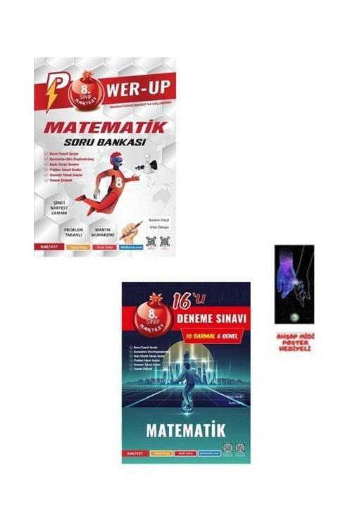 Nartest 8 Sınıf Power Up Matematik Soru Bankası Ve 16 Lı Deneme Sınavı Seti Ahşap Posterli