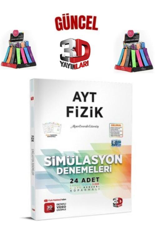 2025 3D Çözüm Yayınları Ayt Fizik 24 Adet Deneme Koparmalı+Cambridge Kalemlik