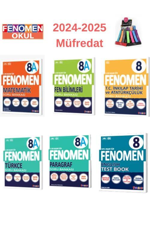 Güncel 8.Sınıf Matematik(A)+Fen(A)+ Türkçe(A)+Paragraf(A)+Ink Tari+İngilizce TestBook Set+Kalemlik