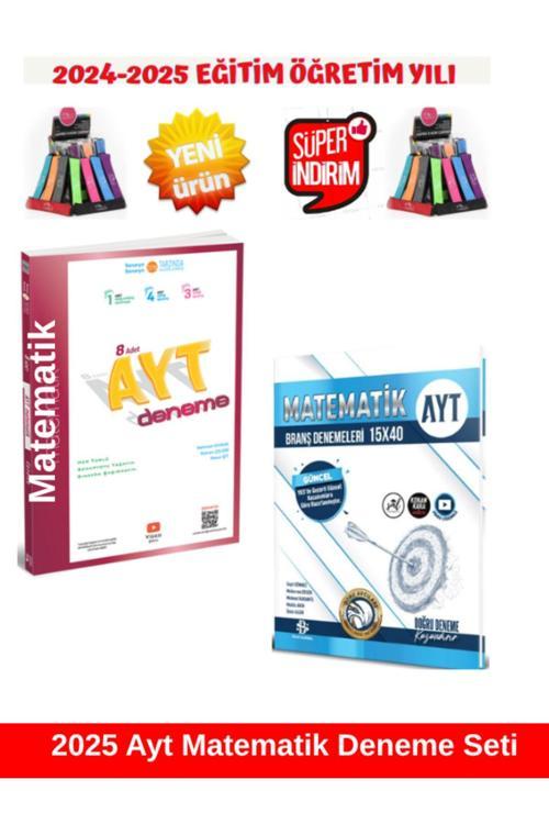2025 Ayt Matematik 8'li Deneme+Bilgi Sarmal Ayt 2025 Matematik 15x40 Deneme Seti+Kalemlik