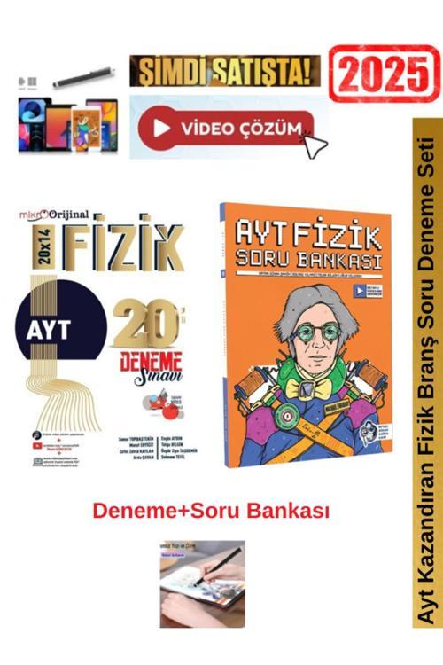 Mikro Orijinal Ayt Fizik 20x14 lü Deneme+Ertan Sinan Şahin Ayt Fizik Soru Bankası Seti+Kalem