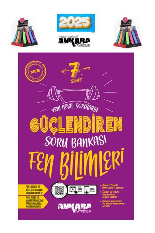 Ankara 7.Sınıf Fen Video Çözümlü Soru Bankası+ Kalemlik