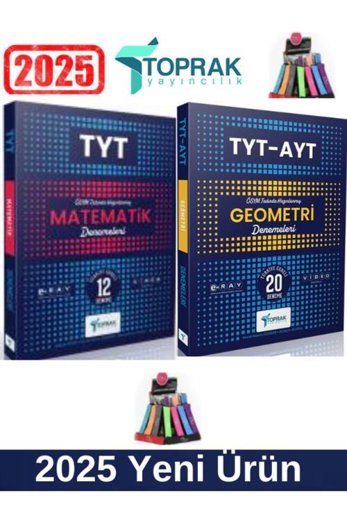 Toprak Yayınları 2025 Tyt Matematik 12-TytAyt Geometri20 Deneme Seti+Kalemlik